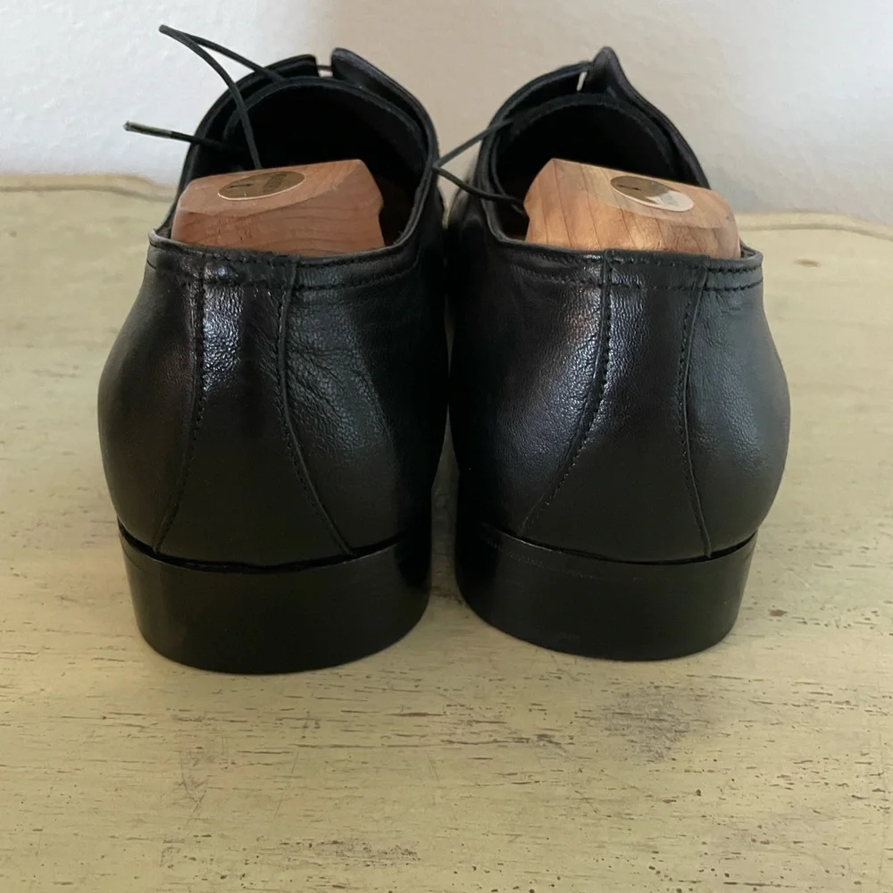 BRUNO‎ MAGLI Made in Italy Sleek Napa Leather Cap Toe Derby Size 11 1/2 M $295